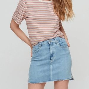 Aritzia Wilfred Indigo Denim Skirt Sz 00